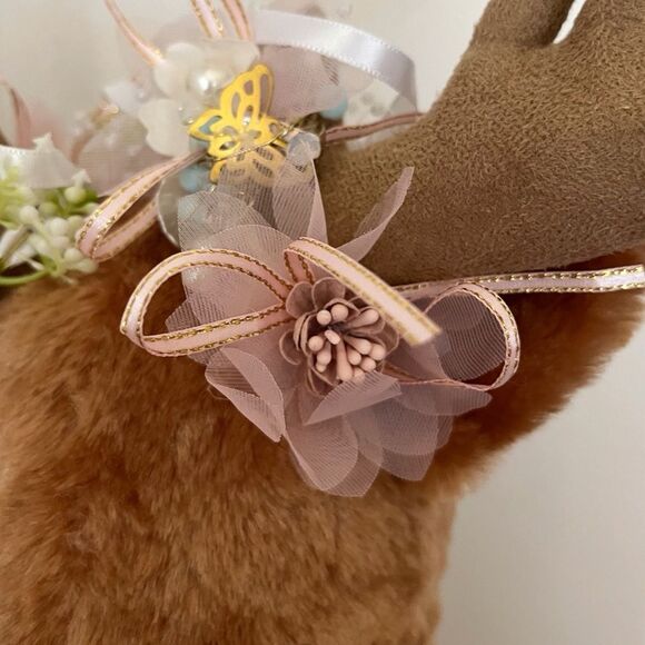 Deer Whimsical Plush Wall Mount with Floral Crown - Picture 14 of 15